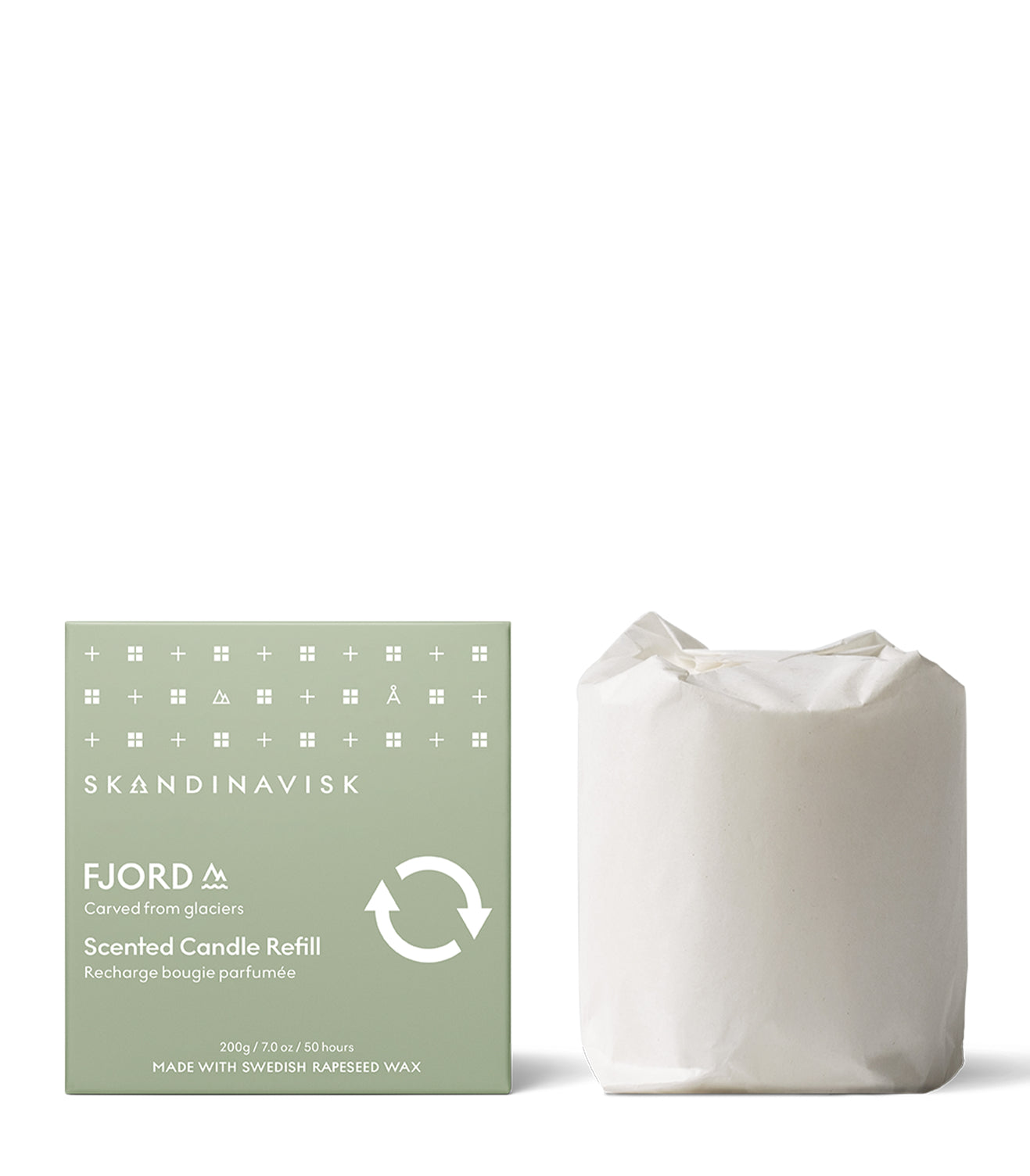 Fjord duftlys refill - 200 g.